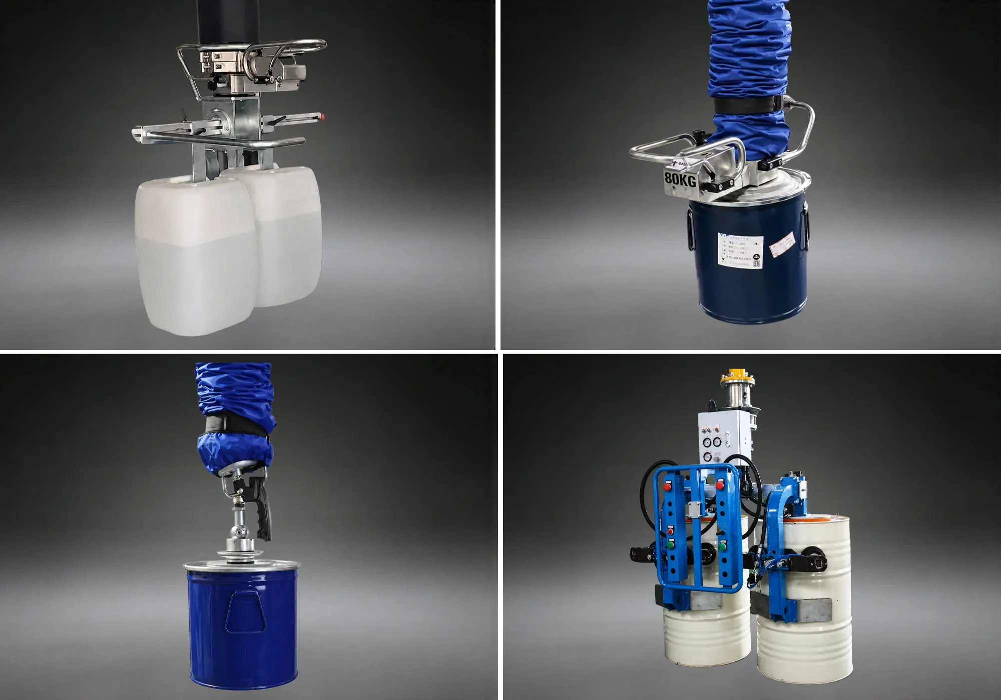 Bucket lifting equipment for plastic buckets pails and industrial drums
